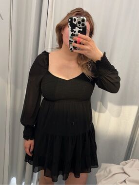 NWT Smocked Black Dress